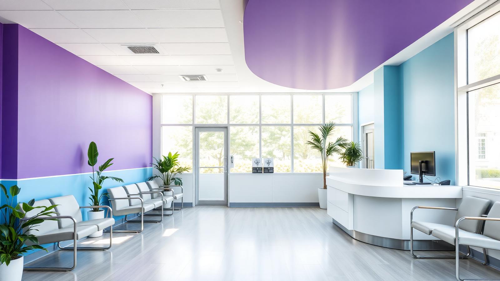 Sala de espera del centro de servicios médicos Salud Maranatha en Palmira